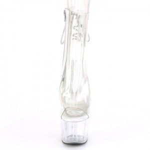 Pleaser Adore-1018C Støvler Dame Clear | 70FCVJBAT