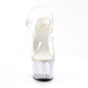 Pleaser Adore-708LS Sandaler Dame Clear | 98NDTUCHF