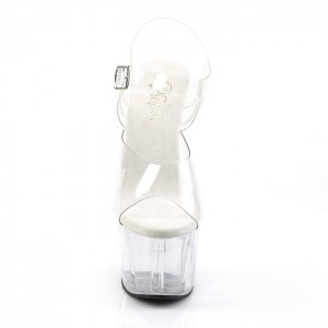 Pleaser Adore-708 Sandaler Dame Clear | 76MPXIUAC