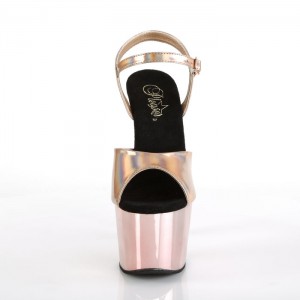 Pleaser Adore-709HGCH Sandaler Dame Lyserød Guld | 35XVIMBZP