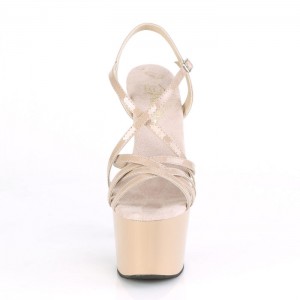 Pleaser Adore-713 Sandaler Dame Beige | 20LAYMNDG