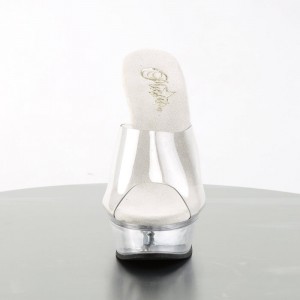 Pleaser Allure-601 Badesandaler Dame Clear | 64LZNRSFA