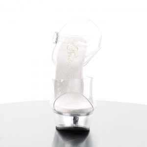 Pleaser Allure-608 Sandaler Dame Clear | 46ARLCQIB