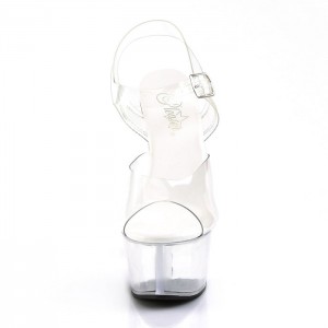 Pleaser Aspire-608 Sandaler Dame Clear | 87WDFPLKS