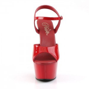 Pleaser Aspire-609 Sandaler Dame Rød | 61DKJBXNM