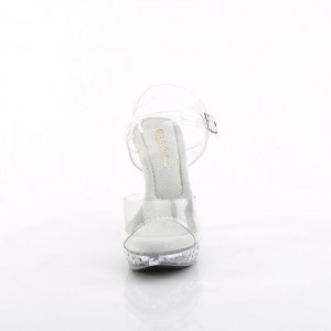 Pleaser Cocktail-508SDT Sandaler Dame Clear | 54LZYRCIQ