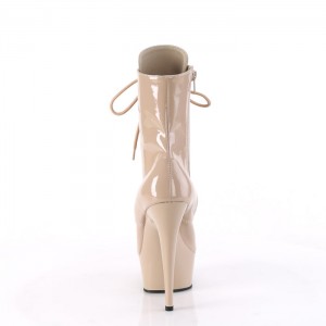 Pleaser Delight-1020 Støvler Dame Beige | 36YUTGOJE