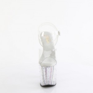 Pleaser Enchant-708RS-01 Sandaler Dame Clear | 87HNFTZRA