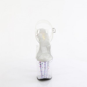 Pleaser Enchant-708RS-02 Sandaler Dame Clear | 67KGUCHYS