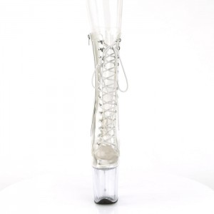 Pleaser Flamingo-1050C Støvler Dame Clear | 09KANSJUG