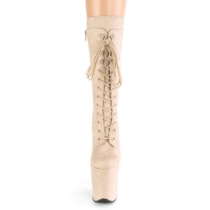 Pleaser Flamingo-1050FS Støvler Dame Beige | 73SBKYWUN