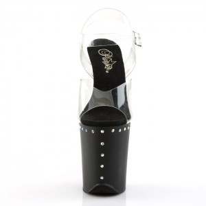 Pleaser Flamingo-808ABLS Sandaler Dame Sort | 02MQKEZPH