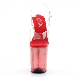 Pleaser Flamingo-808T Sandaler Dame Rød | 98AHVCNLP