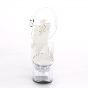 Pleaser Flashdance-708 Sandaler Dame Clear | 76HQRGPNX