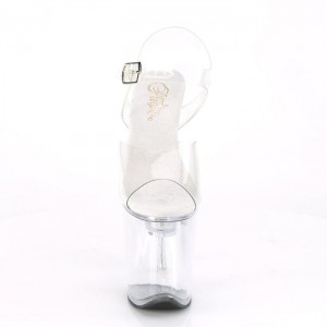 Pleaser Flashdance-808 Sandaler Dame Clear | 53VGDWUBH