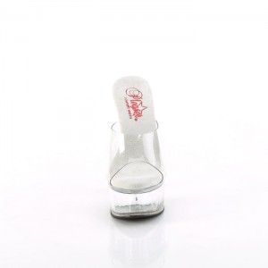 Pleaser Gleam-601 Badesandaler Dame Clear | 08XAMFHNU