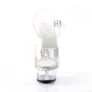 Pleaser Kiss-208LS Stiletter Dame Clear | 48HFKDAYW