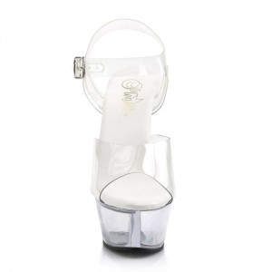 Pleaser Kiss-208VL Sandaler Dame Clear | 53CTRIMHS