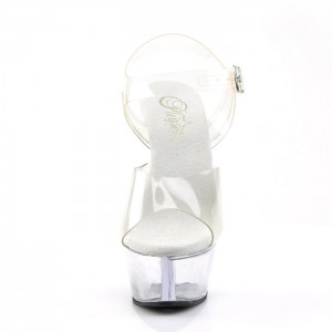 Pleaser Kiss-208 Sandaler Dame Clear | 21OCIYDGX