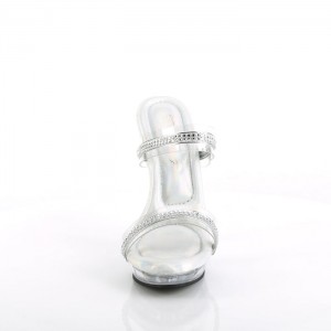 Pleaser Lip-102-2 Badesandaler Dame Clear | 65SAKBZMD