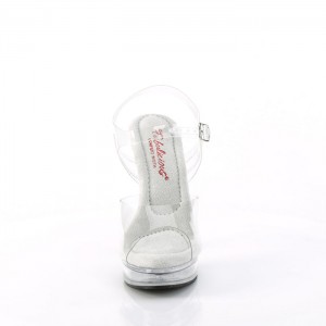 Pleaser Majesty-508 Sandaler Dame Clear | 91AECLFXM