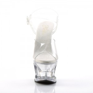 Pleaser Moon-708 Sandaler Dame Clear | 05CBLVOGY