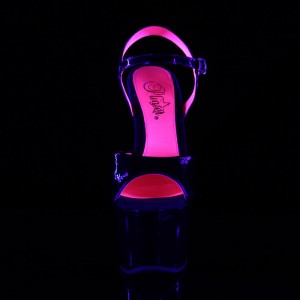 Pleaser Sky-309TT Sandaler Dame Sort Lyserød | 74HTVIXFD