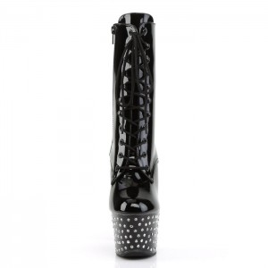 Pleaser Stardust-1020-7 Støvler Dame Sort | 08TRXHGKQ