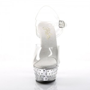 Pleaser Stardust-608 Sandaler Dame Clear | 41BUKANGF