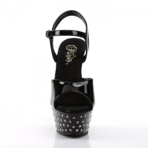 Pleaser Stardust-609 Sandaler Dame Sort | 26ZMVQXSK