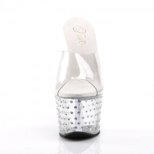 Pleaser Stardust-701 Badesandaler Dame Clear | 14HZMUIRQ