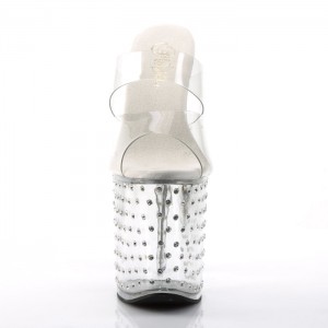 Pleaser Stardust-802 Badesandaler Dame Clear | 32BTIKGVO