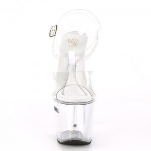 Pleaser Tipjar-708RAD Sandaler Dame Clear | 94KYJEPOF