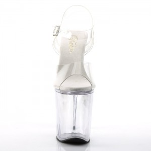 Pleaser Xtreme-808 Sandaler Dame Clear | 96CHXFWAL