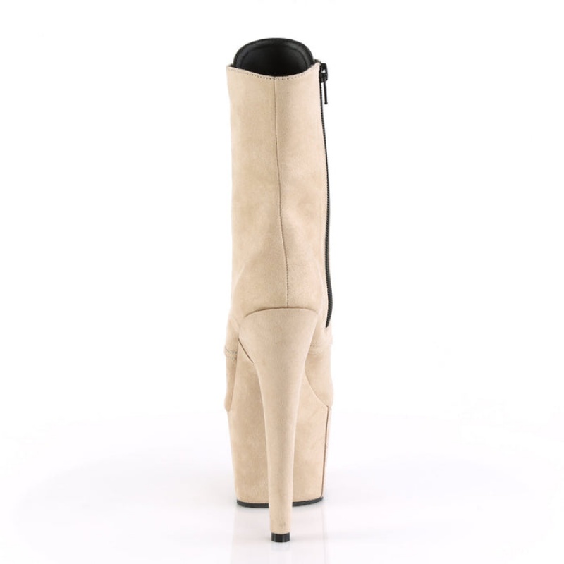 Pleaser Adore-1020FS Støvler Dame Beige | 95RIEAUQW