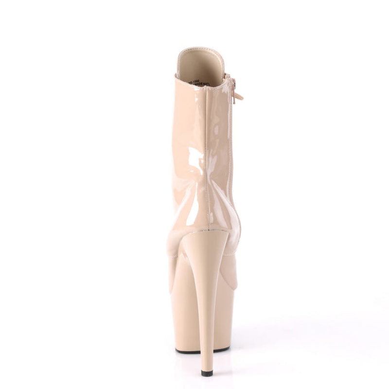 Pleaser Adore-1020 Støvler Dame Beige | 67WEZHUMY