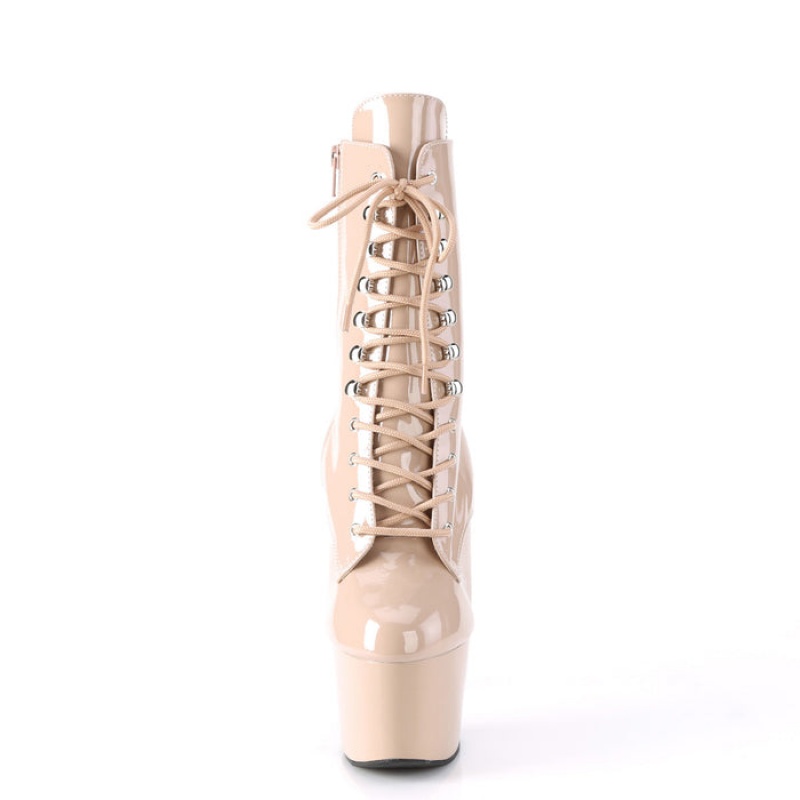 Pleaser Adore-1020 Støvler Dame Beige | 67WEZHUMY