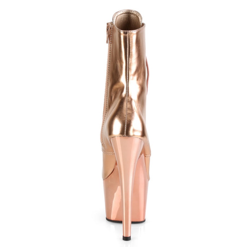 Pleaser Adore-1020 Støvler Dame Lyserød Guld | 28DUMOHEN