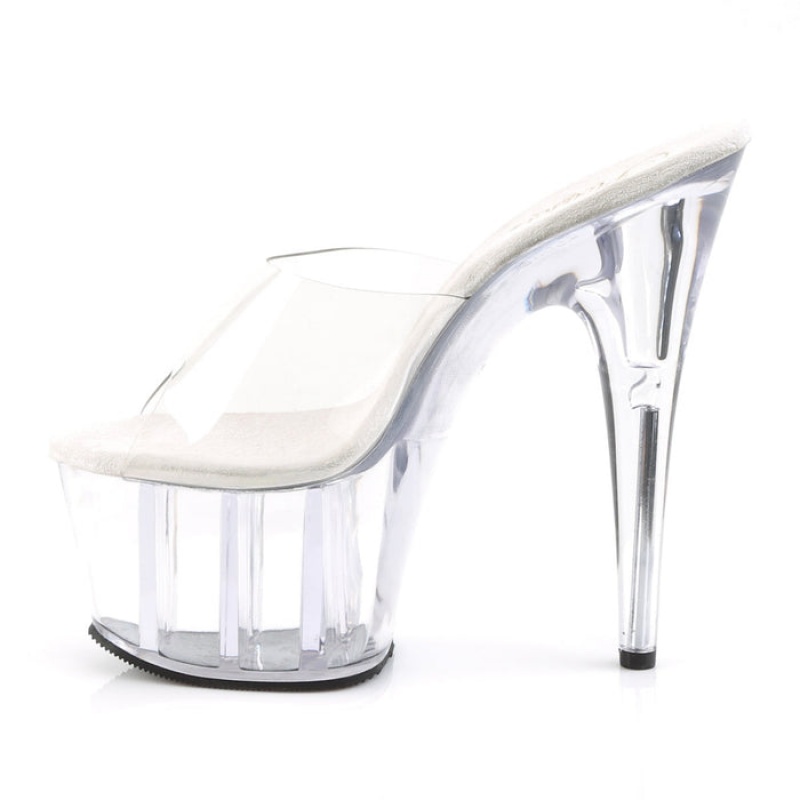 Pleaser Adore-701 Badesandaler Dame Clear | 81GKJNFPE