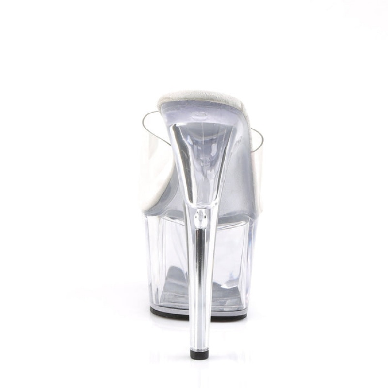 Pleaser Adore-701 Badesandaler Dame Clear | 81GKJNFPE