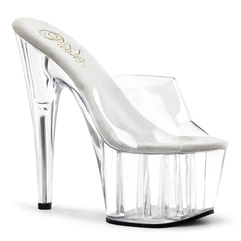 Pleaser Adore-701 Badesandaler Dame Clear | 81GKJNFPE