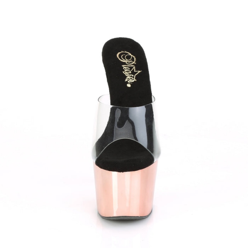 Pleaser Adore-701 Badesandaler Dame Lyserød Guld | 56ARCFSYK