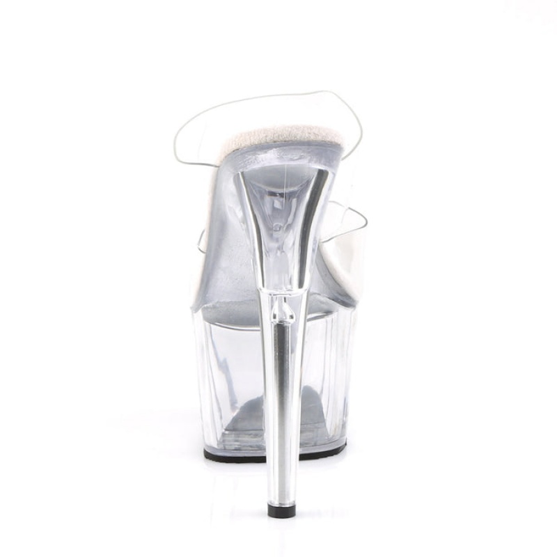 Pleaser Adore-702 Badesandaler Dame Clear | 82DQFIPEO