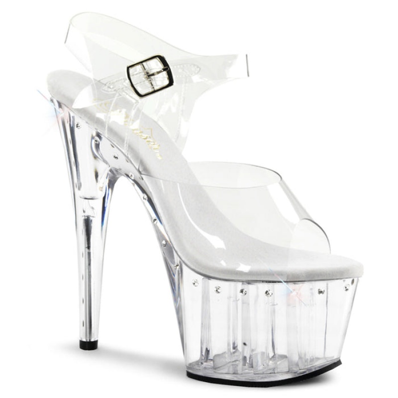 Pleaser Adore-708LS Sandaler Dame Clear | 98NDTUCHF