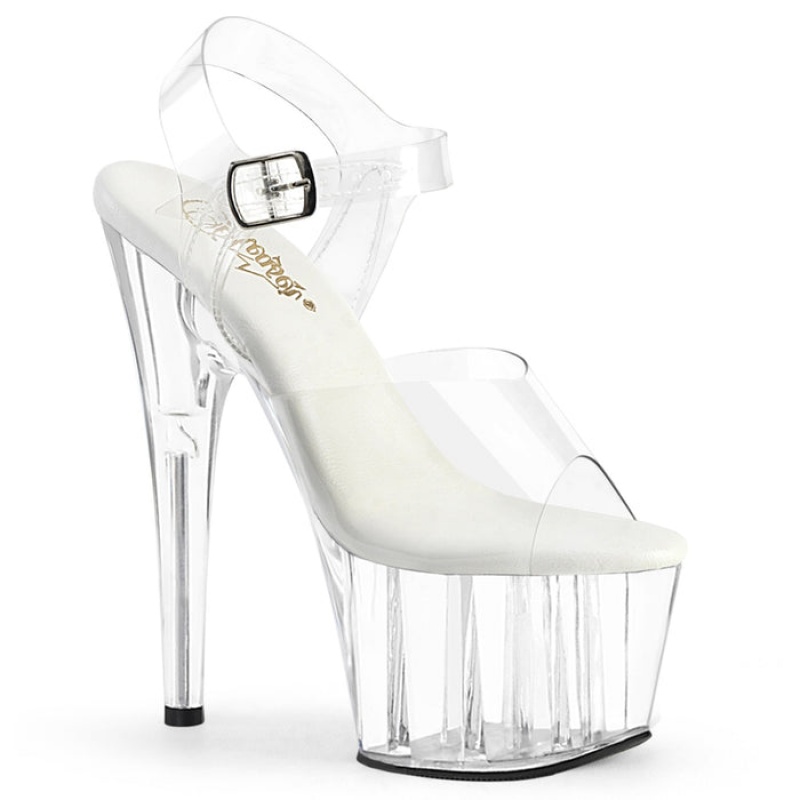 Pleaser Adore-708VL Sandaler Dame Clear | 87HUMCRYI