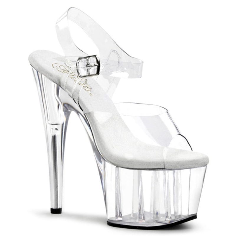 Pleaser Adore-708 Sandaler Dame Clear | 76MPXIUAC