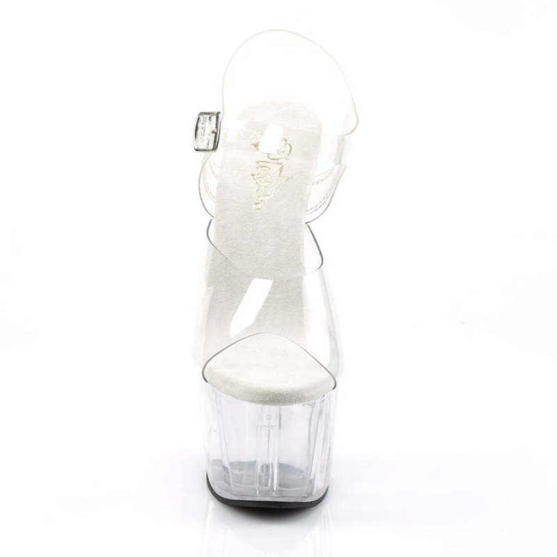 Pleaser Adore-708 Sandaler Dame Clear | 76MPXIUAC