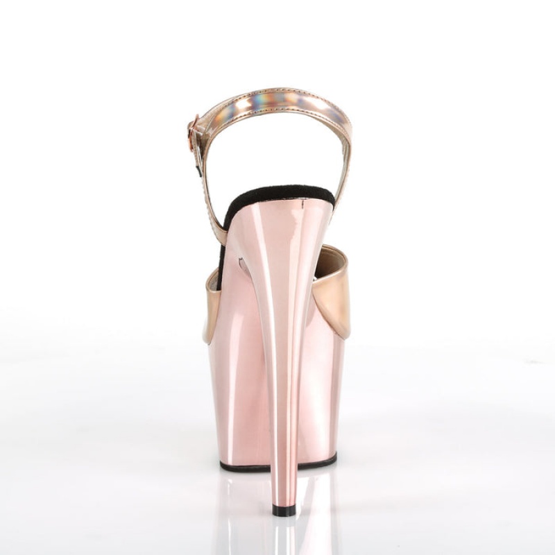 Pleaser Adore-709HGCH Sandaler Dame Lyserød Guld | 35XVIMBZP