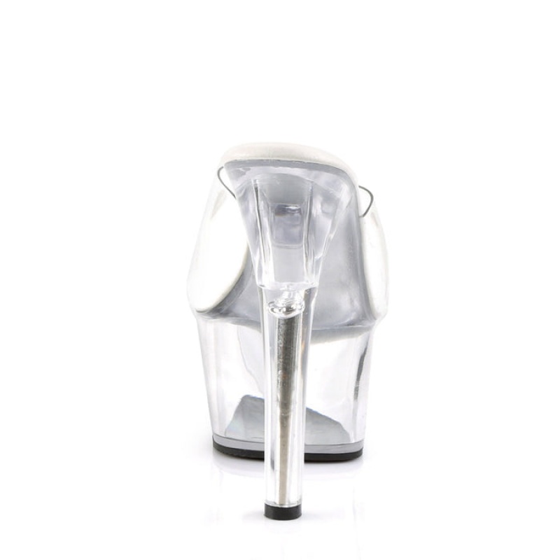 Pleaser Aspire-601 Badesandaler Dame Clear | 20YKGJPXN