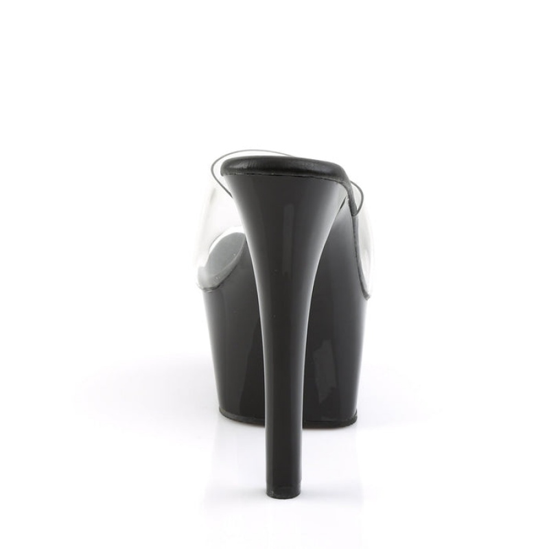 Pleaser Aspire-601 Badesandaler Dame Sort | 21SCJWBHV